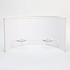 Yosoan 2-Light White Lamp Semicircle Fabric Shades, Double Fabric Lampshade Indoor Wall Mount 2 Bulbs for Wall Sconce Lamp Replacement for Stairwell Bedside Hallway Home Decor(White)