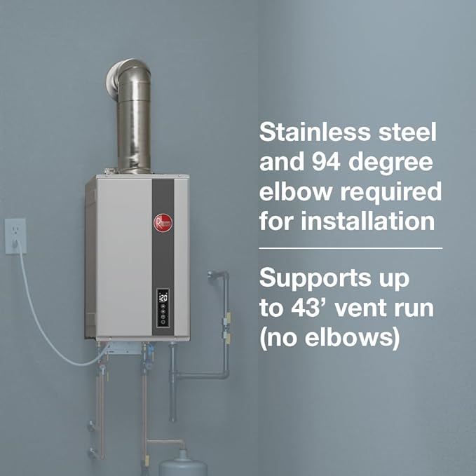 Rheem RTG-70DVLP-3 High Efficiency Non-Condensing Indoor Tankless Liquid Propane Water Heater, 7.0 GPM