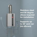 Rheem RTG-95DVLP-3 High Efficiency Non-Condensing Indoor Tankless Liquid Propane Water Heater, 9.5 GPM