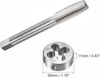 10mm x 1.5 HSS Metric Tap and Die Set Right Hand Thread,Tapping DIY Tool 3pcs (M10 x 1.5mm)
