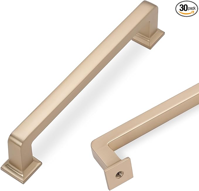 COTYKILEY 30 Pack 5 Inch(128mm) Champagne Bronze Cabinet Handles Champagne Kitchen Cabinet Pulls Cabinet Door Handles Kitchen Cabinet Hardware Cupboard Drawer Pulls Dresser Handles