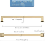 10 Pack 7.5inch Brushed Brass Cabinet Pulls - Gold Pulls forMultiple Cabinets