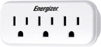 Energizer 3 Device Multi Plug Wall Outlet Extender - 3 AC Power Outlets Grounded Power Strip Expander Plug in Adapter