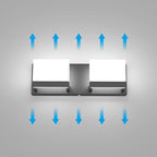 Tipace LED Dimmable Bathroom Vanity Light - 2 Lights Frosted White Acrylic Up and Down Fixture Over Mirror (6000K)