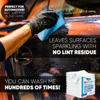 12" x 12" MW Pro Multi-Surface Microfiber Cleaning Cloths | White - 12 Pack | Premium Microfiber Towels for Cleaning Glass, Kitchens, Bathrooms, Automotive, Supplies & Products