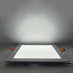 Square 8 Inch LED Recessed Light,18W 6000k Daylight,No Dimmable,4Pack Ultra Thin LED Recessed Lighting with J-Box. 8" Recessed Ceiling Wafer Canless Fixtures .Slim Can-Killer Lights,CRl90+