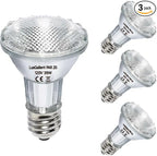 PAR20 Halogen Light Bulbs 3 Pack 120V 39w Dimmable (PAR20 50W Equivalent), E26 Medium Base Flood Light Bulbs with 3000k Warm White for Kitchen Stove Hood and Range Hood Light Bulb.