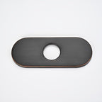 6 Inch Faucet Deck Plate for Bathroom Sink - Universal Fit for 1 Hole or 3 Hole 4 Inch Centerset Basins - Escutcheon Faucet Plate - Stainless Steel Faucet Hole Cover(Oil Rubbed Bronze)