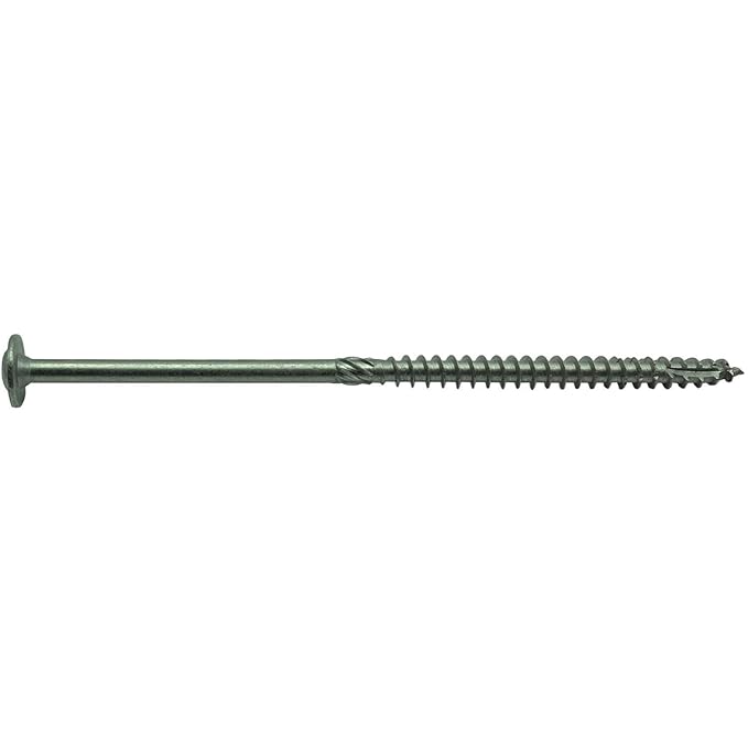Jake Sales #15 x 6 Construction Lag Screw Stainless Steel T-30 Torx/Star Drive Heavy Duty Lag Screw Far Superior to Common Lag Screws (Full Box 300 Screw Count) Modified Truss Washer Head