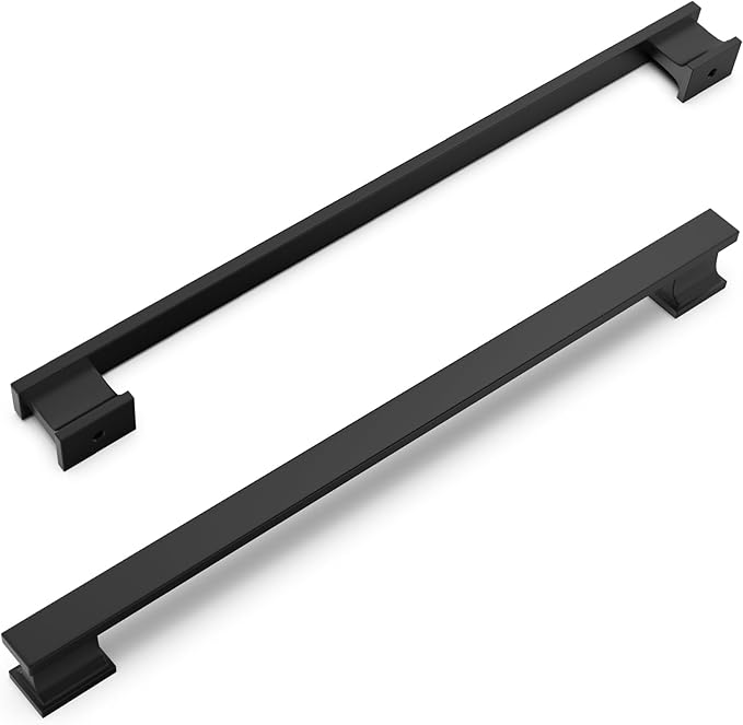 COTYKILEY 6 Pack 10 Inch(256mm) Matte Black Cabinet Handles Black Kitchen Cabinet Pulls Cabinet Door Handles Kitchen Cabinet Hardware Cupboard Drawer Pulls Dresser Handles