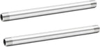 ChillWaves 304 Stainless Steel Pipe Fitting, Nipple Cast Pipe 1/2" NPT Male x 1/2" NPT Male Thread 12" Length(300MM)(2-PACK)
