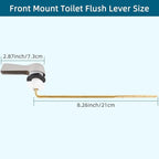 Hygie Rinse 2PCS Metal Toilet Handle Lever Flush Replacement, Universal Front Mount Toilet Handle with Stainless Steel Flapper Chains, Toilet Repair Kit, Brushed Nickel