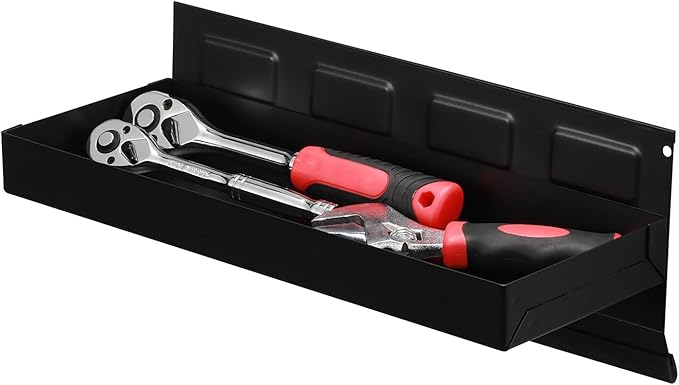 Mayouko Magnetic Tool Tray 12"x4.5"x1.25", Parts Organizer for Cabinets, Boxes, Chest, Garage Magnetic Side Toolbox Holder Shelf