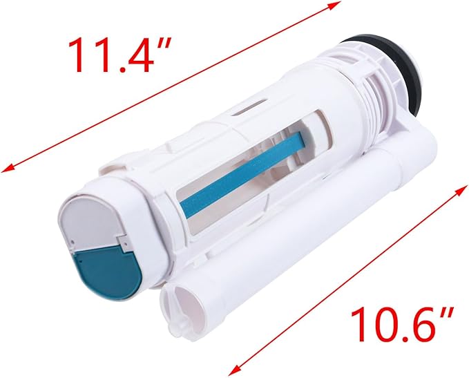 T Tulead Toilet Dual Flush Valve Toilet Repair Parts 11.4-Inch Height, for Two-Piece Toilet