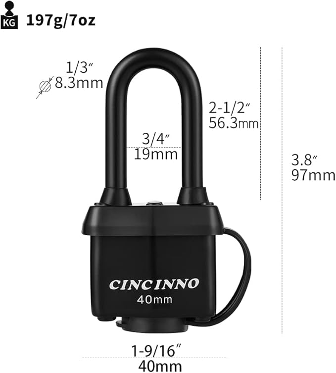 Heavy Duty Weatherproof Laminated Padlock with Key，2.2 Inch Long Shackle Pad Lock with Same Key for Door, Gate, Shed, Trailer, Storage, Chain, 12 Pack
