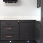 Goo-Ki 6 Pack Antique Copper Cabinet Pull Dark Copper Drawer Handles, 6.3 inch(160mm) c-c Solid Vintage Copper Bar Pulls Red Bronze Kitchen Hardware for Dresser Wardrobe Cupboard, 9338AC-160