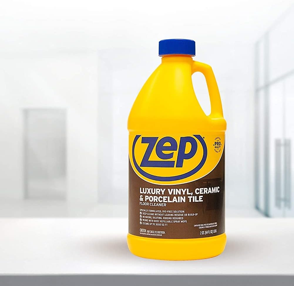 Zep Luxury Vinyl, Ceramic and Porcelain Floor Cleaner - 64 Ounce (Case of 6) ZULVCP64 - Professional Formula, Safe for Grout