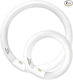 FC12T9/WW 32 Watt and FC8T9/KB 22W Set, 8 inch T9 22W and 12'' 32W Circular Fluorescent Light Bulbs Warm White, Circle Light Bulb 3000K, FC12T8/WW 3500 Lumen G10Q Base