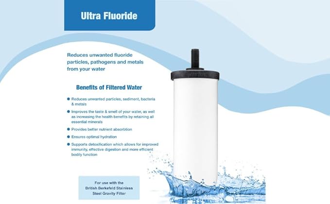 British Berkefeld Doulton Water Filter Candle Compatible with Replacement for Berkey Gravity Water Filter System BB9-2 2 Pack