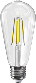 Jensense Edison LED Light Bulbs E26 Bulb 60 watt Equivalent Dimmable Light Bulbs 5000K Daylight Cool White Vintage 7W Edison Bulbs 110V 120V 800 Lumen CRI90, 1 Pack