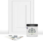 ALL-IN-ONE Paint, Durable cabinet and furniture paint. Built in primer and top coat, no sanding needed. Includes our 30 featured color card - Cashmere (true white), 8oz Sample