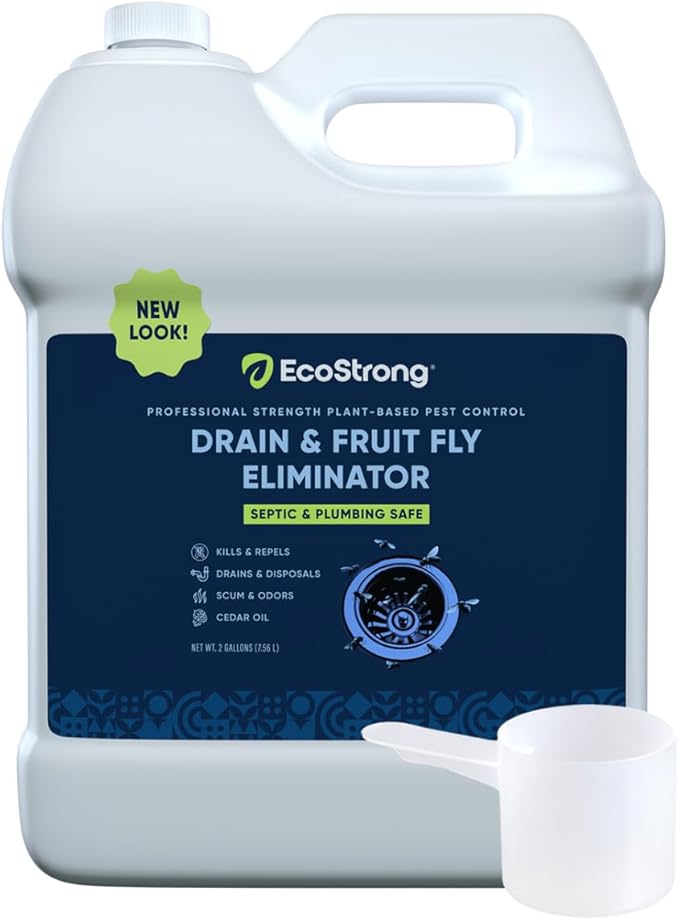 Fruit Fly Drain Treatment | Drain Fly Eliminator | Eliminates Gnats, Sewer Flies and More - Works in All Drains - 256 Fl Oz