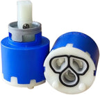 Kerox NKJ35 Single Lever Faucet Cartridge (1 Pack), 35mm Replacement Ceramic Mixing Energy-Saving Cartridge, Right Rotation, Repair Kit for Kerox Single Lever Faucet -Blue