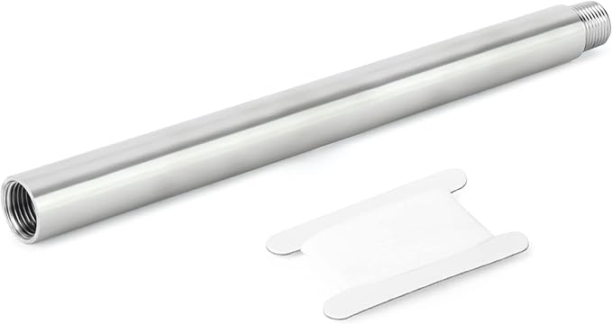 TAISHER 1PCS Stainless Steel Pipe Fittings, 1" NPT Male x 1" NPT Female Threaded, 12" Length Nipple Cast Pipe