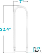 LUXRITE U Bend LED Tube Light, T8 T12, 18W (32W Equivalent), 3000K Soft White, 2000 Lumens, Fluorescent Light Tube Replacement, Direct or Ballast Bypass, DLC and ETL Listed, G13 Base (2 Pack)