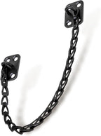 MEGA HANDLES Transom Door Chain 12-Inch, Door Chain Stopper for Transom Windows, Cabinet Door Restraint, Chain Lid Support, Durable Transom Window Hardware for Enhanced Safety - Matte Black