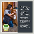 Country Chic All-in-One Chalk Paint for Furniture, Cabinets, Home Decor, Eco-Friendly, Matte Finish, Built-In Primer & Top Coat for Wood, Metal - Cranberry Sauce (red) - 8 oz (237 ml)