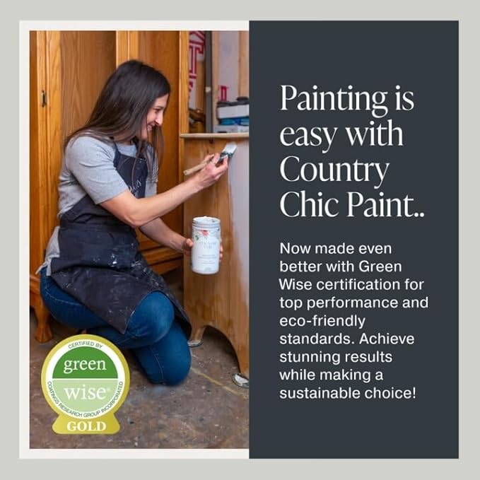 Country Chic All-in-One Chalk Paint for Furniture, Cabinets, Home Decor, Eco-Friendly, Matte Finish, Built-In Primer & Top Coat for Wood, Metal - Sage Advice (sage Green) - 4 oz (118 ml)