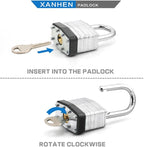 Keyed Alike Laminated Steel Padlocks with Normal Shackle for Sheds, Fences & Lockers (48-Pack)