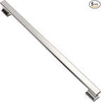 Alzassbg 5 Pack Brushed Satin Nickel Cabinet Pulls, 11-1/3 Inch(288mm) Hole Centers Kitchen Cabinet Handles for Cabinets and Drawers AL3061SN
