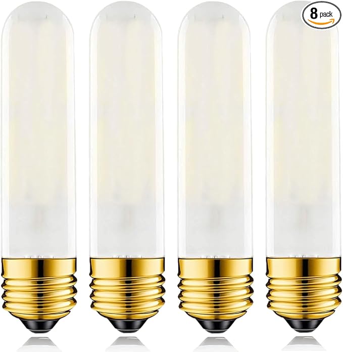 40 Watt T10 Clear Tubular Incandescent Light Bulb, Vintage Style Showcase Bulb,Showcase lamp, 2700K Soft White, E26 Medium Base, 280 Lumens (Misty White)