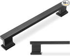 COTYKILEY 10 Pack 6-1/4Inch(160mm) Matte Black Cabinet Handles Black Kitchen Cabinet Pulls Cabinet Door Handles Kitchen Cabinet Hardware