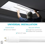 4FT T8 LED Tube Light, Type A+B, 12W/15W/18W/22W, 3000K | 4000K | 5000K | 6500K, Single and Double End Powered, Plug and Play or Ballast Bypass, 2860 Lumens, F32T8, 120-277V, Frosted Cover (12 Pack)