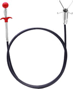 Upgraded Drain Snake, 61 inch plumbing snake，Sink Snake Drain Clog Remover for Sewer Kitchen Bathroom