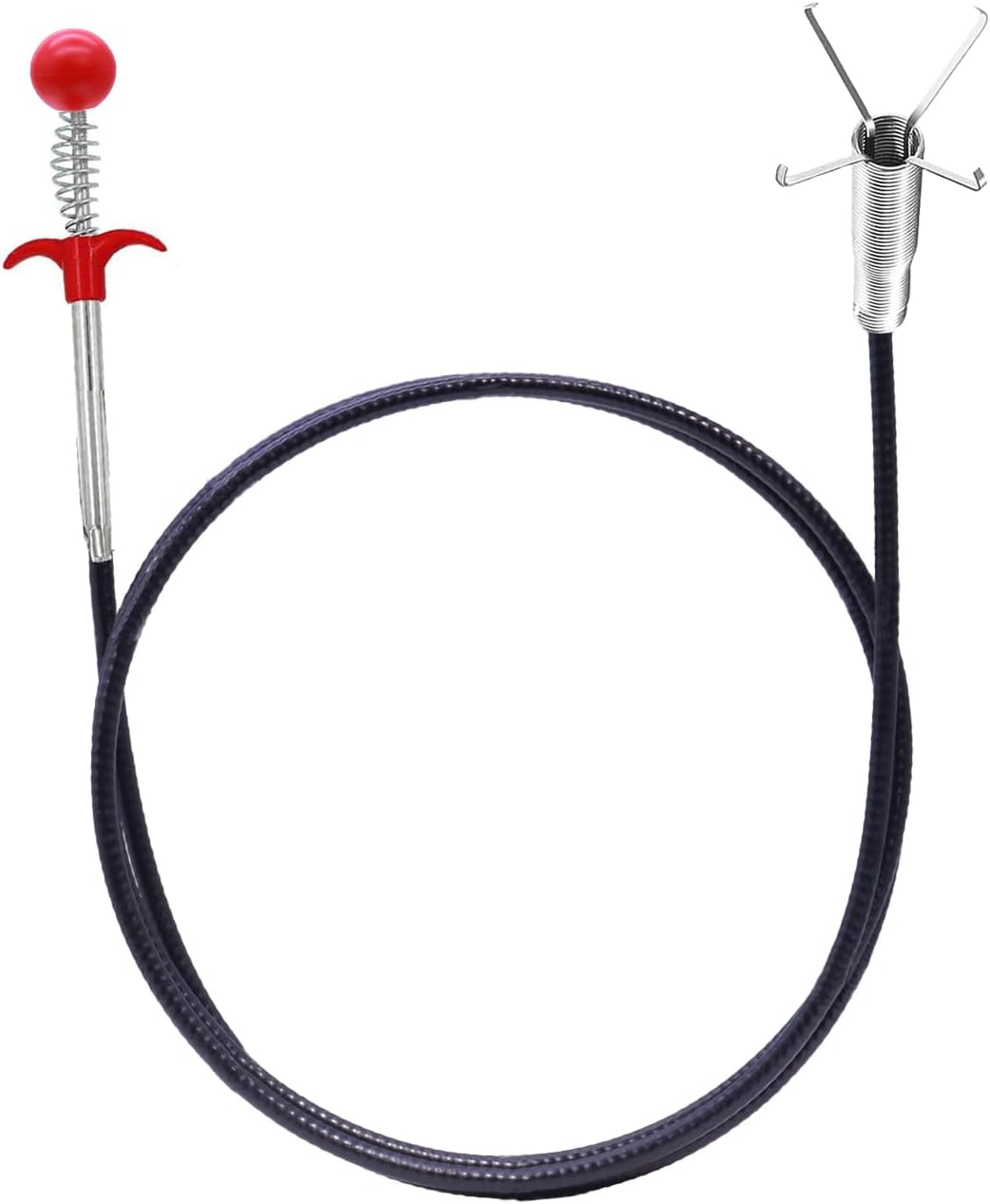 Upgraded Drain Snake, 61 inch plumbing snake，Sink Snake Drain Clog Remover for Sewer Kitchen Bathroom