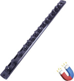 Magnetic Socket Holder Organizer Set:3/8-Inch Drive Socket Trays Socket, 360° Swivel 14 Clips Socket Holder Kit, For Automotive Mechanic Garage (Black)