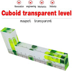 Transparent Rectangular high-Precision L-Shaped Level Integrated Small Household Magnetic Water Level (green, 120 * 51 * 13mm)