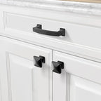 Asidrama 10 Pack 3 Inch(76mm) Hole Centers Kitchen Cabinet Handles, Matte Black Cabinet Pulls Kitchen Cabinet Hardware for Cupboard Drawer Pulls