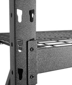 Generic Heavy Duty Member Mark 4-Shelf Industrial Storage Rack in Black, 77"" W x 24"" D x 72"" H (2 PACK)