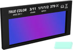 Auto Darkening HD Welding Lens, 2" x 4.25" True Color Welding Filter Lens, with 2pcs Replacement Outside Clear Lens Cover for Welding Helmet, Shade 3/11