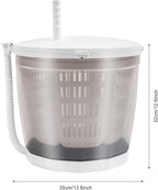 Mini Portable Washing Machine, 2 in 1 Hand Cranked Manual Clothes Non-Electric Washing Machine and Spin Dryer, 4.41lbs Capacity Washer/Dryer for Camping, Apartments, RV's (Grey Basic Model)