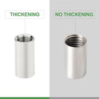 TAISHER 2PCS Stainless Steel Pipe Fittings, 1/4" NPT Female x 1/4" NPT Female Threaded, 2" Length Thickened Nipple Cast Pipe