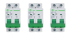 Miniature Circuit Breaker - 3 Pcs 110V/240V MCB DZ47-63 Mini Home Circuit Breaker 2 Pole 20A, AC Solar MCB