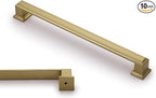 10 Pack 7.5 Inch(192mm) Hole Center Brushed Champagne Bronze Modern Cabinet Pulls Kitchen Cabinet Handles Kitchen Cabinet Hardware Timeless Drawer Pulls for Dresser Wardrobe, Champagne(7.5x10)