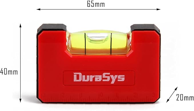 Mini Magnetic Portable Level, 1 Vial Compact Horizontal Vertical Level Tool, 2.5" Smart Pocket-Sized Shock-resistant Ruler
