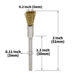 45-Piece Brass Wire Brush Set - Metal Rust Removal, Polishing, Cleaning - 1/8″ (3mm) Shaft - Removes Burrs, Dust, and Oxide Layer - Handles Rough Surfaces - Rotary Tool Accessories